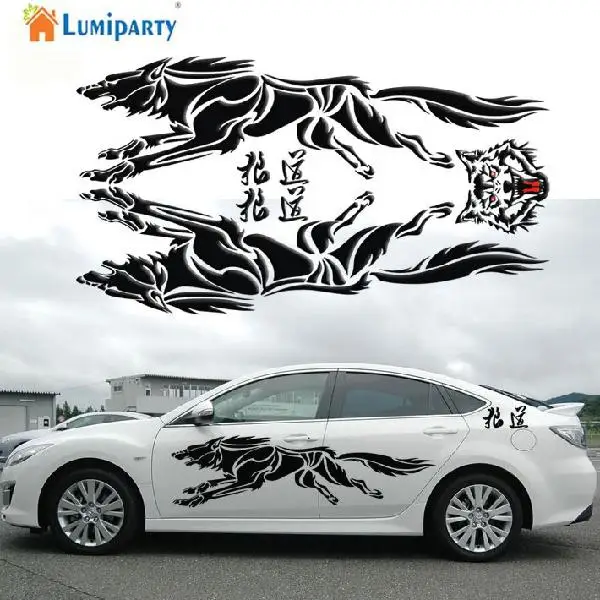 Наклейки с тотемными животными LumiParty 3D Wolf стикер для автомобиля Стайлинг всего