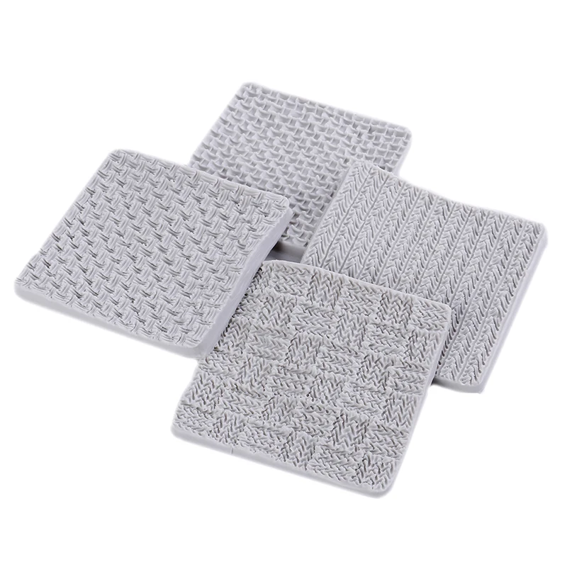 

4Styles Knitting Silicone Cake Mold Baby Fondant Mold Gum Paste Mold Cupcake Mold Soap Mould Cake Decorating Tools