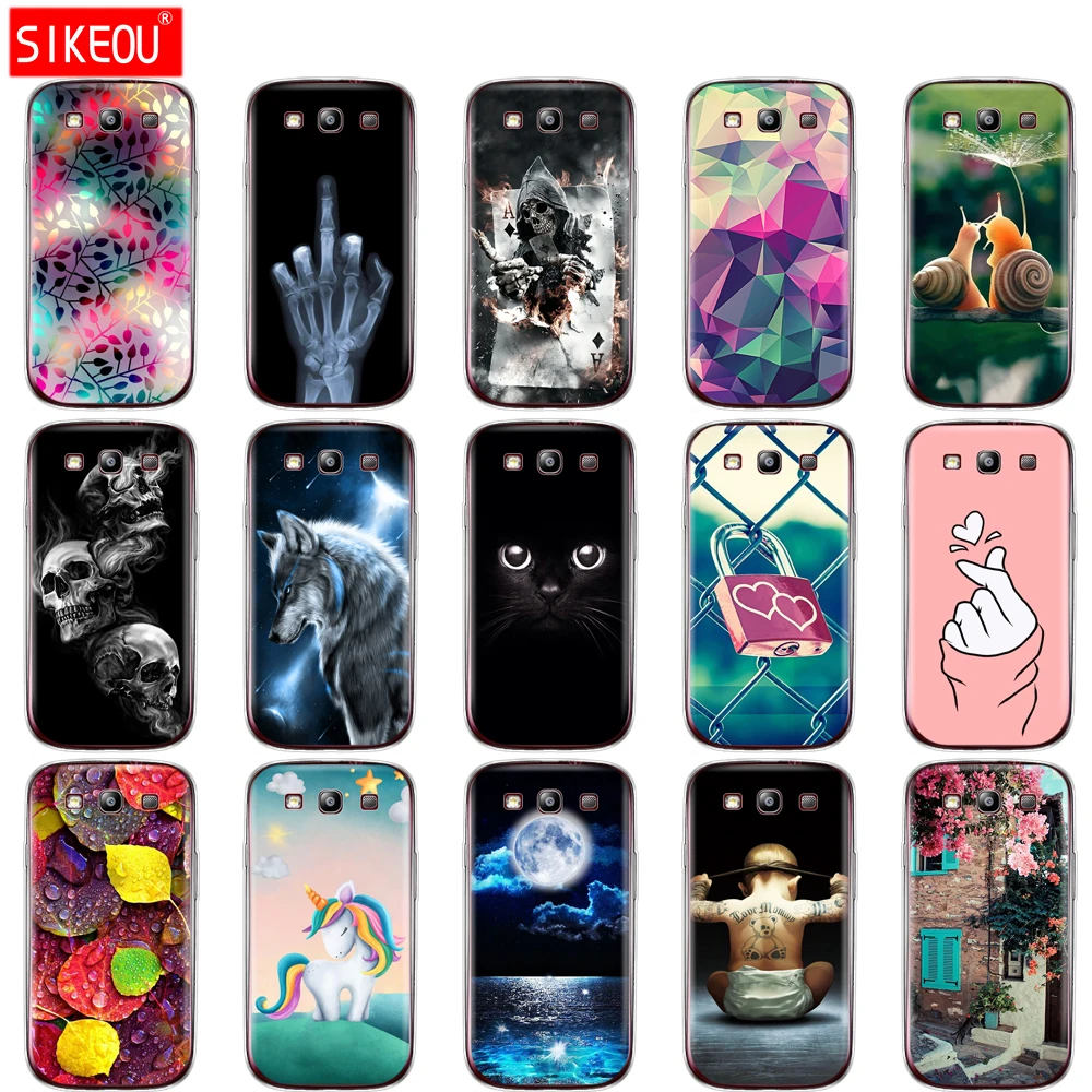 Мягкий силиконовый чехол из ТПУ для Samsung Galaxy S3 i9300 кошка цветок|Бамперы| |