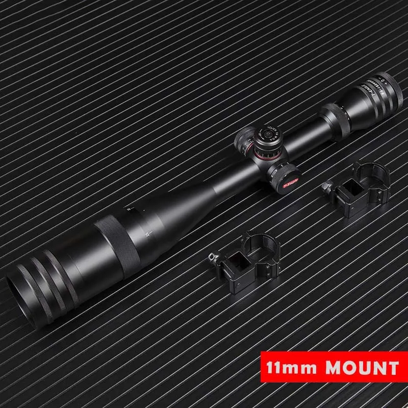 T-Eagle 4-16X44 AOE Riflescope красный зеленый Mil Dot сетка с подсветкой Tacticle прицел для охоты на открытом воздухе - Цвет: 11mm