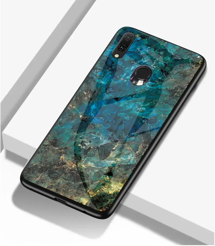 Для Samsung Galaxy A30 A20 A10 чехол Роскошный Мраморный градиент цвет Закаленное стекло