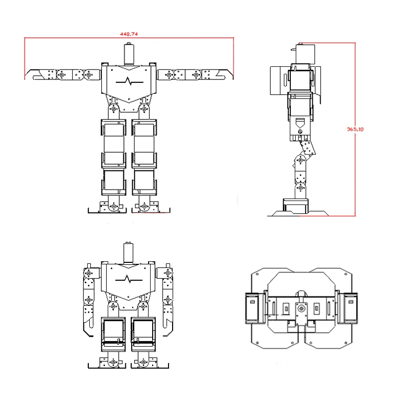 19DOF робот Arduino гуманоид H3.0-19S конкурс танец Двуногого платформы аниме Рисунок