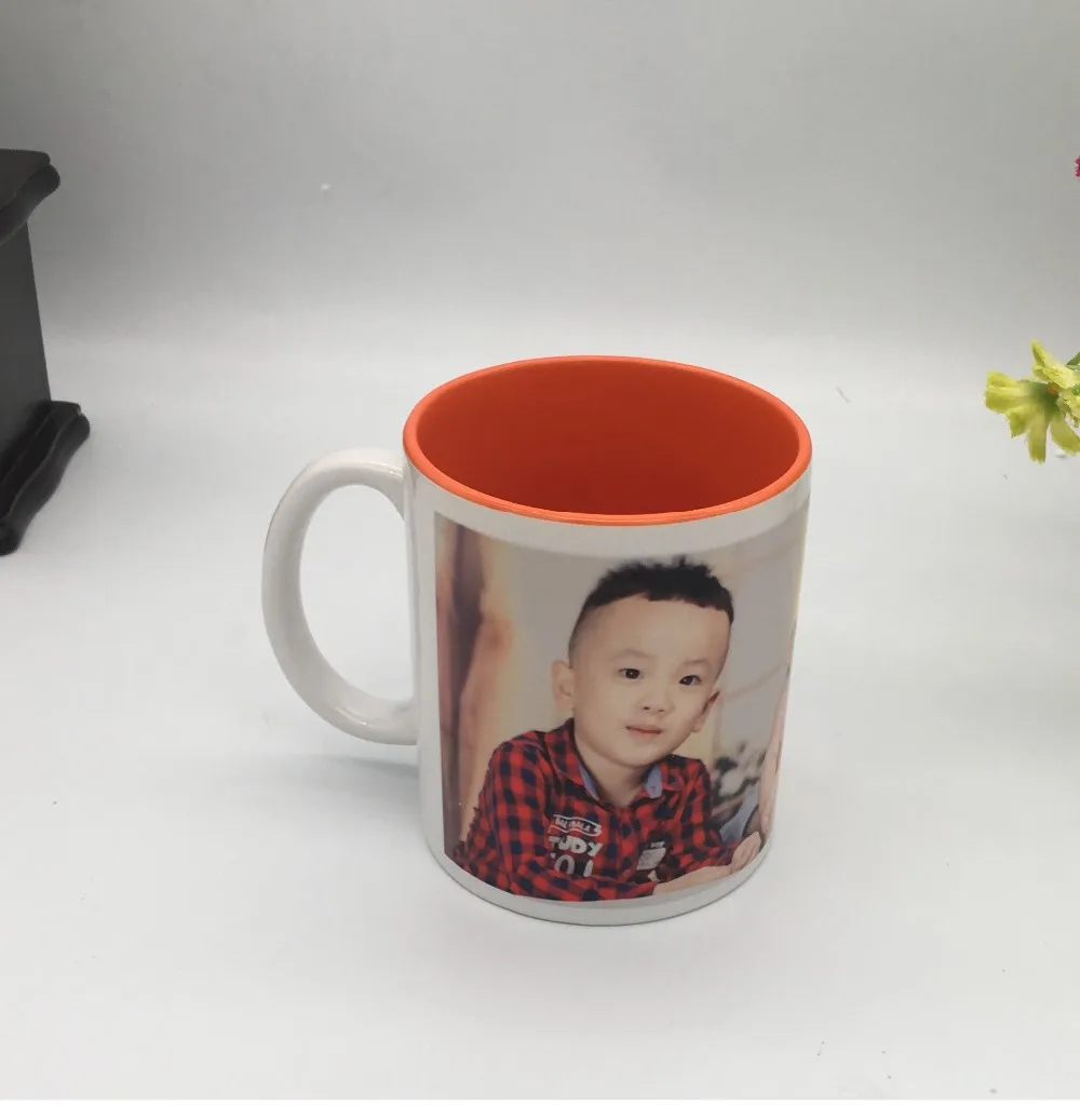 Цвет внутри керамическая чашка DIY Фото кружка фото Персонализированное