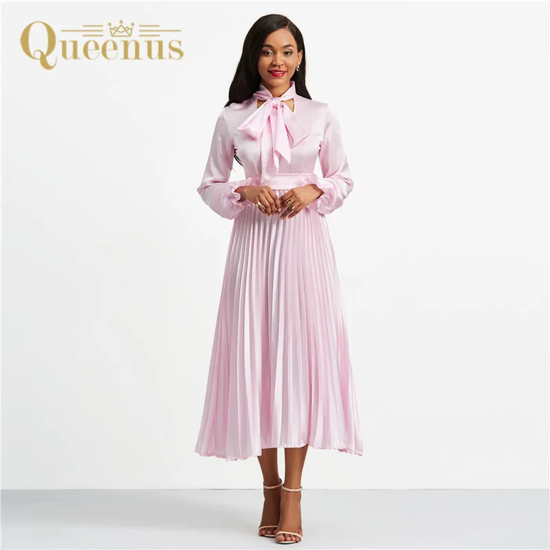 Robe femme ete 2019 Ретро плиссированные макси платья женское летнее платье розовая