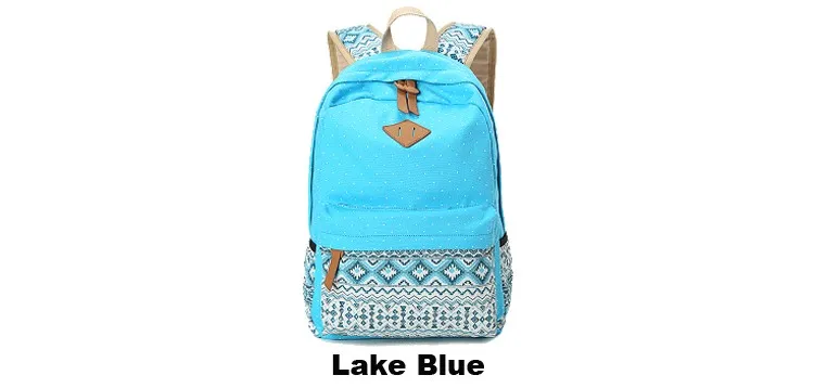 Fashion Women Backpack for School Teenagers Girls Vintage Stylish Ladies Bag Backpack Female Purple Dotted Printing School Bags