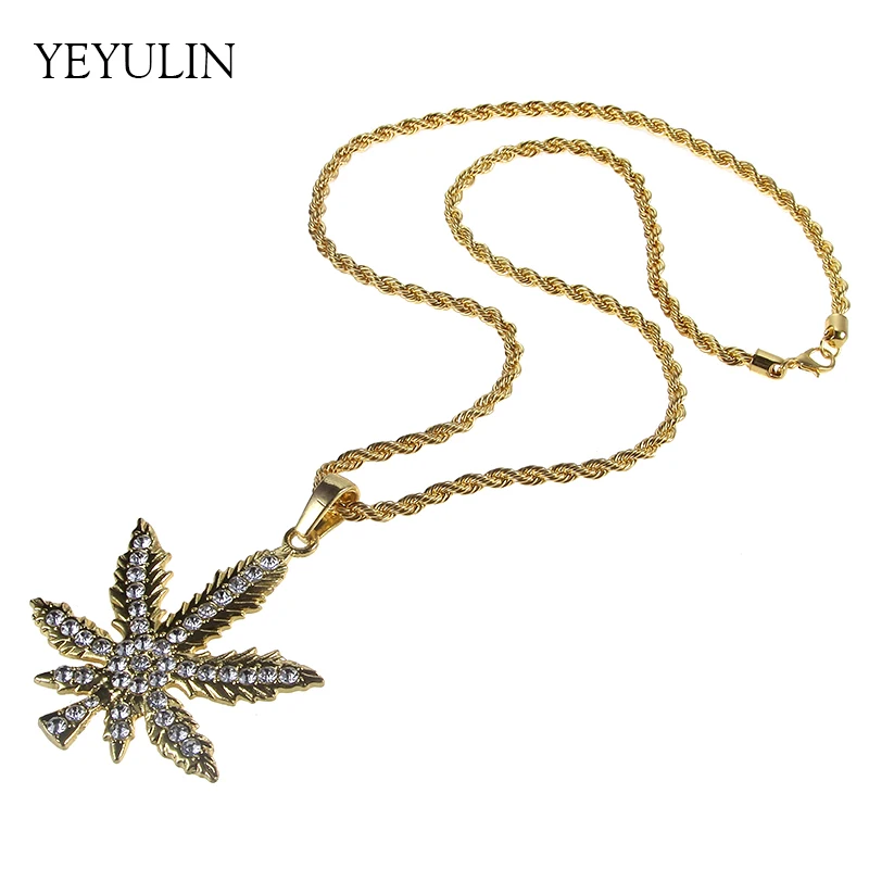 Цепочка с кулоном в виде кленового листа золотистая|necklace long|fashion necklacenecklace fashion |