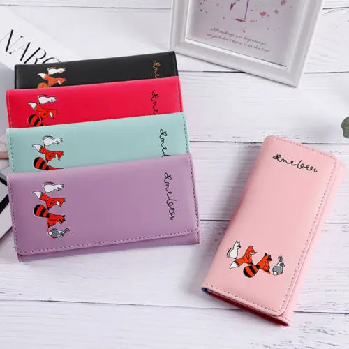 Модный женский кошелек из искусственной кожи цветочный чехол сумка длинный