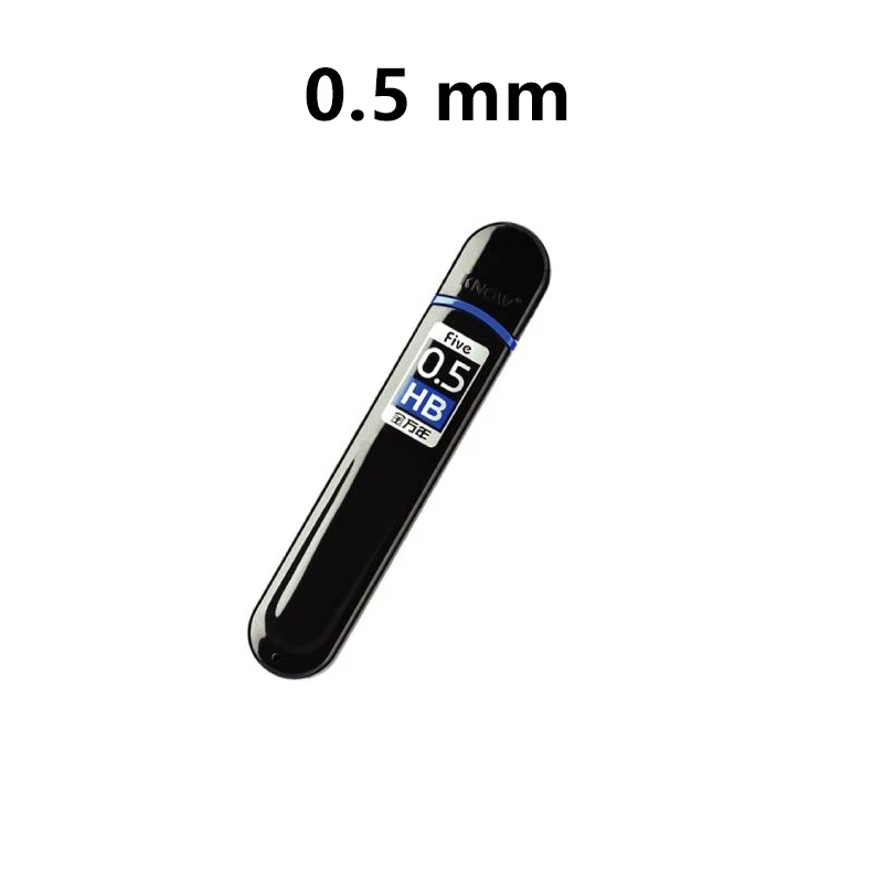 Refill-0.5-mm Черный механический карандаш 0,5/0,7 мм и грифели заправки HB/2B для рисования, черчения, графики, офиса и школы - Цвет: Refill-0.5-mm