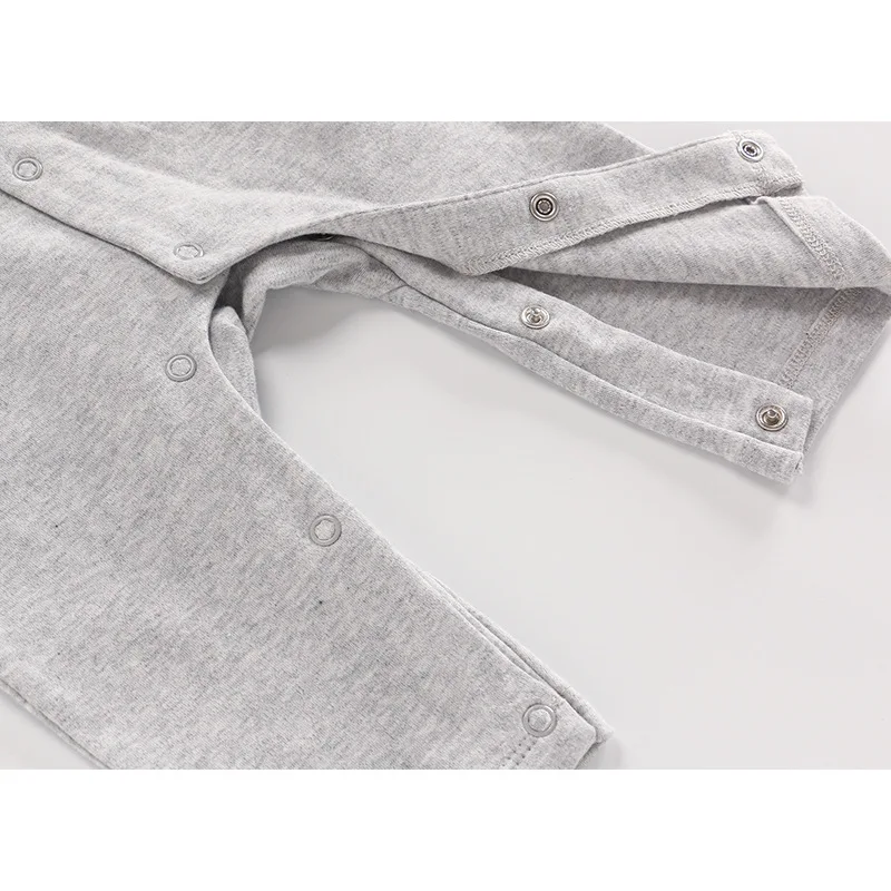 Children's Clothes 2019 New Spring Baby's Gray Gentlemen's Climbing Baby Rompers |