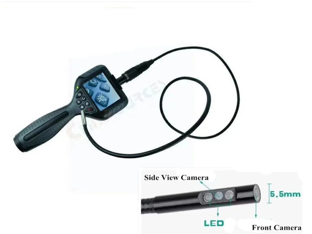 

3.5Inch 5.5MM Dual Camera Image Rotation 180 Degree AV Handheld Endoscope Camera