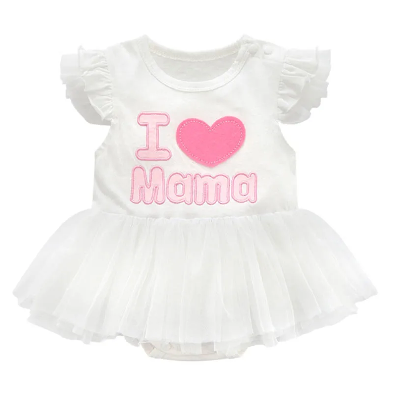 Платье принцессы для маленьких девочек: белая розовый детский комбинезон платья