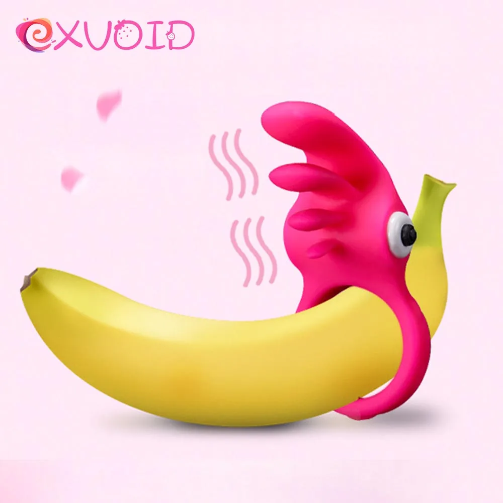 Вибратор для языка EXVOID вибрирующее кольцо пениса секс игрушки мужчин мужской