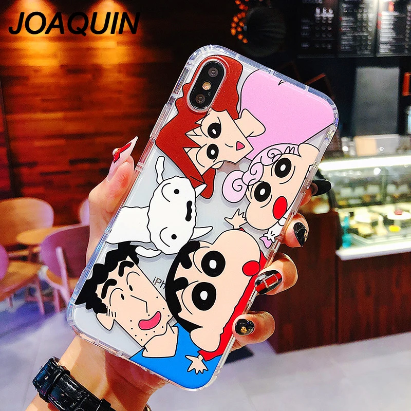 Милый семейный чехол с рисунком Crayon Shin-chan для iphone X Xs MAX Xr 6 6splus 7 8 plus чехлы телефонов