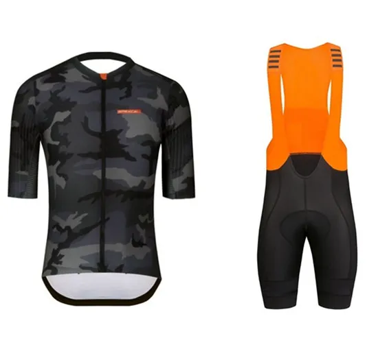 set Высокое качество полосатая ткань Велоспорт Джерси короткий рукав и MTB дорожный нагрудник sho Велоспорт 4D гель коврик набор для езды Велоспорт костюм - Цвет: set