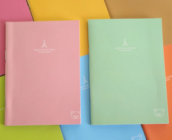 Комплект из 2 предметов в Южно корейском яркие цвета A6 Тетрадь дневник Упражнение