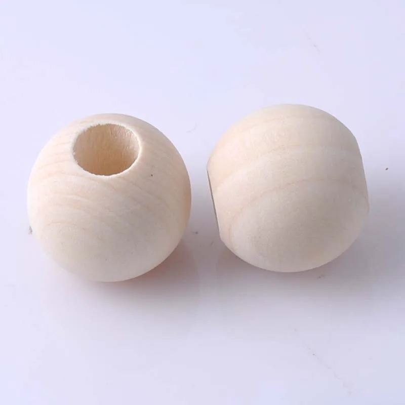 

22x24mm 20pcs Natural Wood Color Wooden Round Spacer Beads For Jewelry Making MT0682