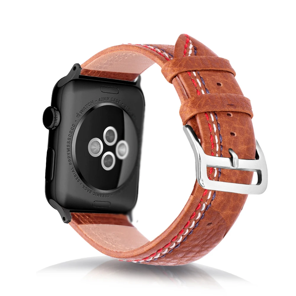 Ремешок Eastar из натуральной кожи для apple watch 5 4 band 42 мм 38 тройной проводной браслет