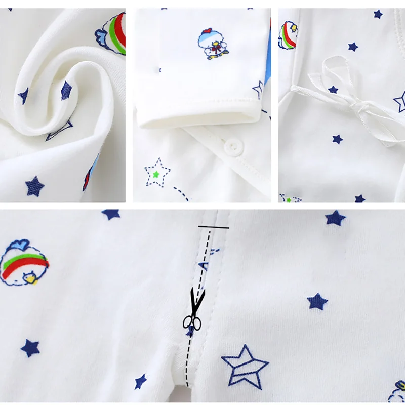 7Pcs/set Newborn Uniesx Baby Clothing Set Gift Shirt Pant Cat Duck Cartoon Cotton Suit Kids Clothes | Детская одежда и обувь