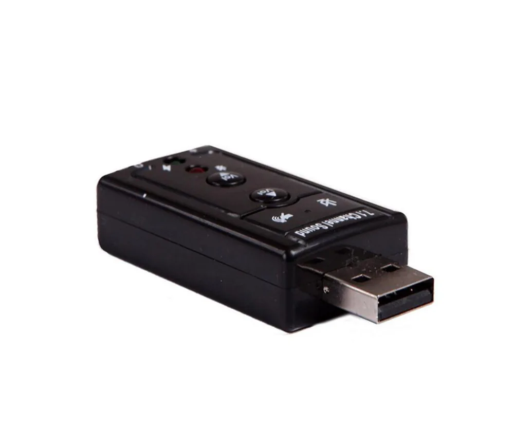 Внешняя звуковая карта Elistooop Mini USB 7 1 канала 3D аудио адаптер с 3 5 мм гарнитурой