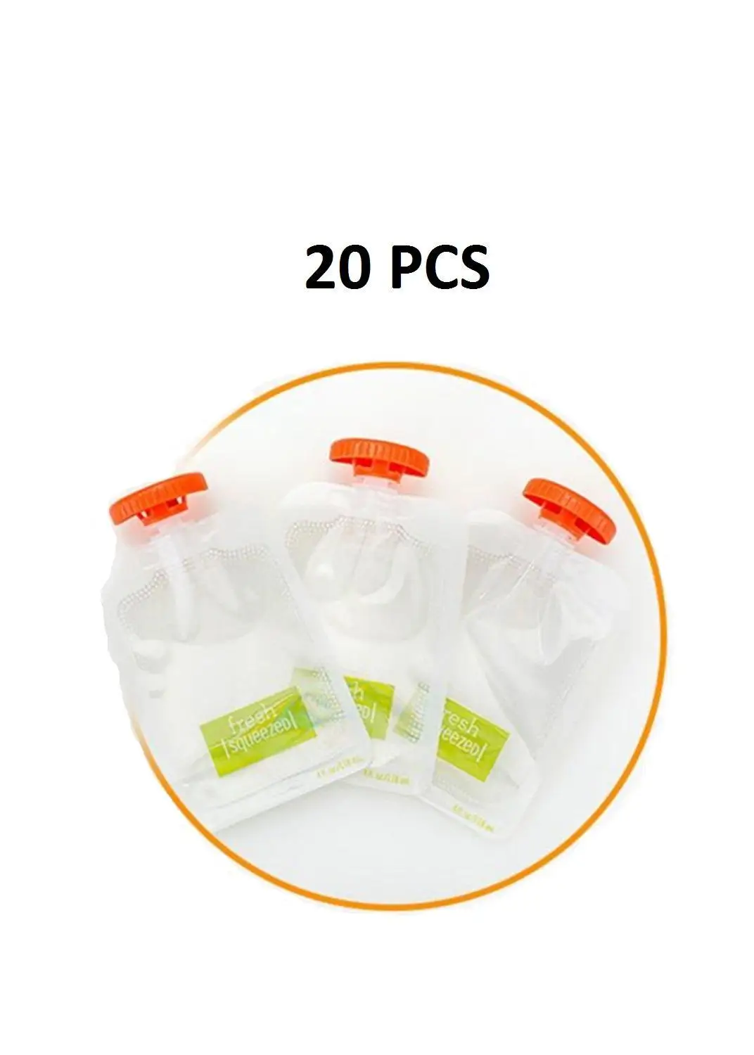 20pcs Детские Контейнеры для кормления, контейнеры для хранения, для новорожденных, для малышей, для приготовления сока, для окружающей среды, для взрослых и детей - Цвет: 20pcs