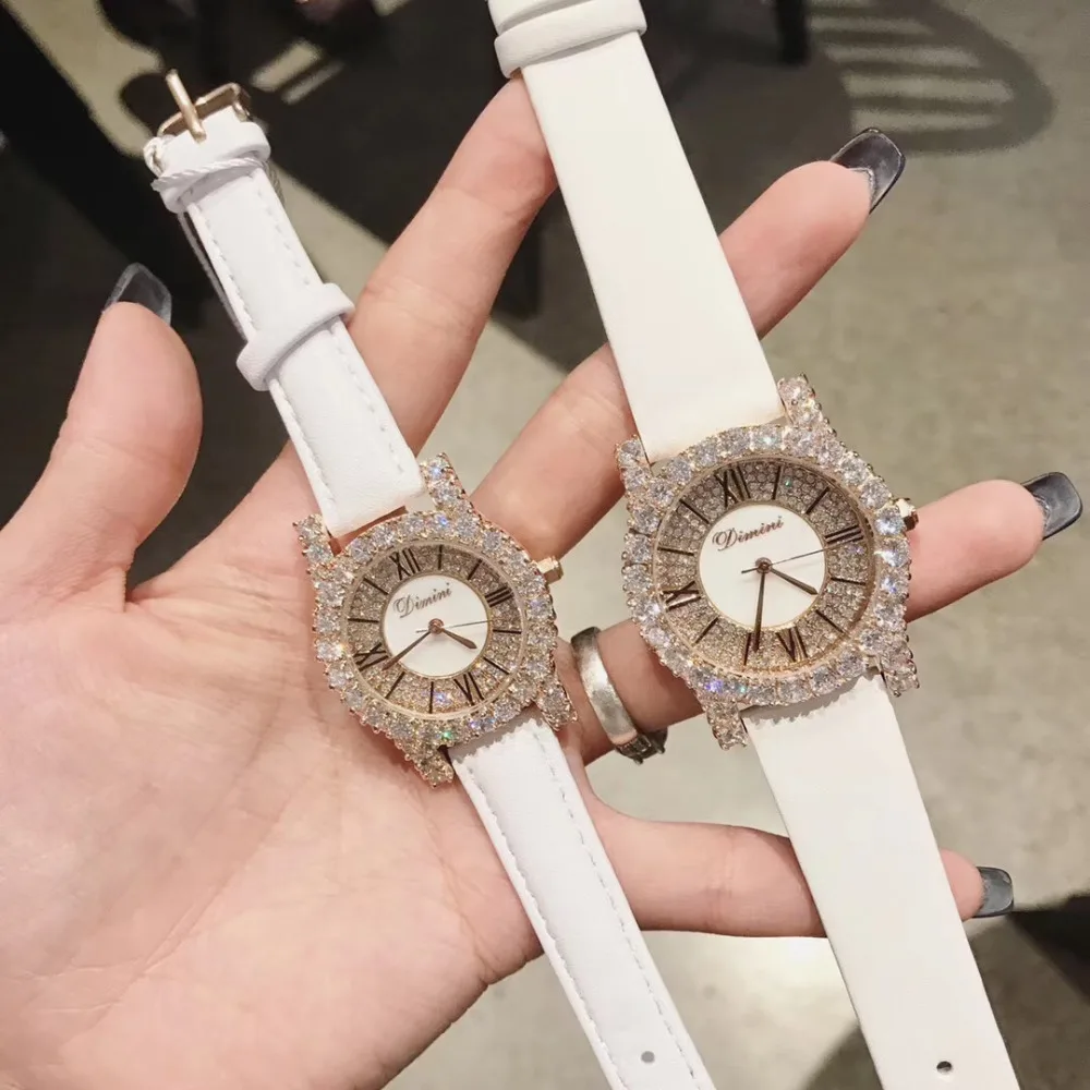 Роскошные женские часы Blingbling с кристаллами ювелирные изделия винтажные римские