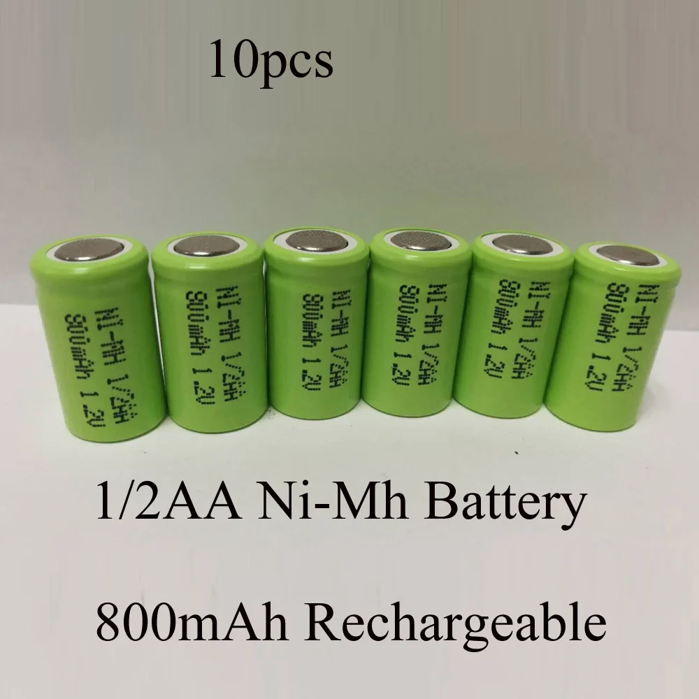 SORVESS 10 шт. 800 мАч 1/2AA перезаряжаемая NiMh батарея 1 2 в Ni MH батареи для DIY электробритва