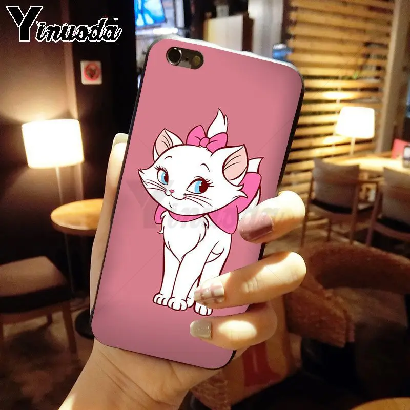 Yinuoda розовый marie aristocats Cat DIY роскошный защитный чехол для телефона iPhone 8 7 6 6S Plus X XS MAX