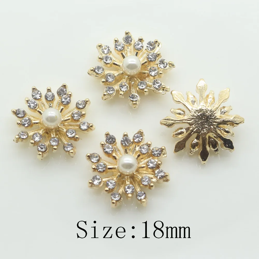 Модные круглые металлические пуговицы из металлического сплава 10 шт. 18 мм