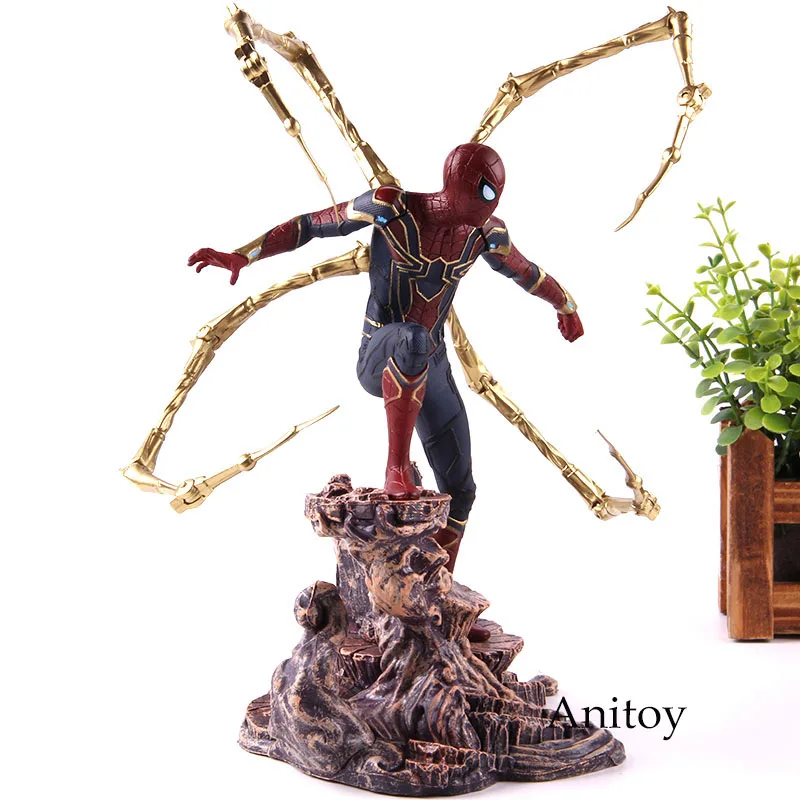 Фигурка Marvel Человек-паук статуя Мстители Бесконечность война Железный человек паук Человек-паук фигурка ПВХ Коллекционная модель игрушки 22 см