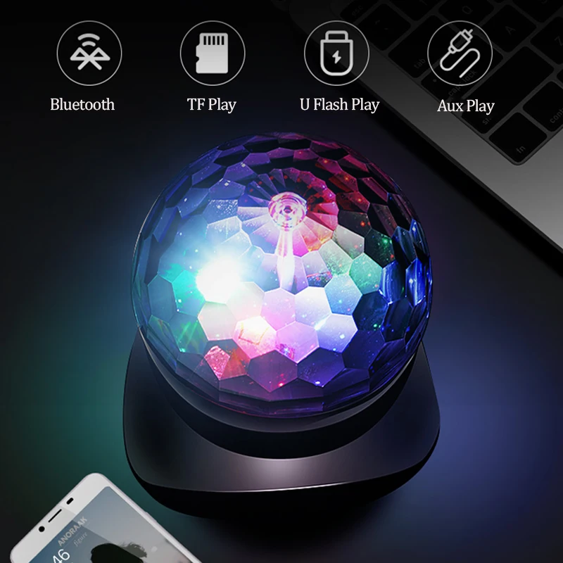 Bluetooth динамик светодиодный портативный беспроводной мини звуковая система 3D