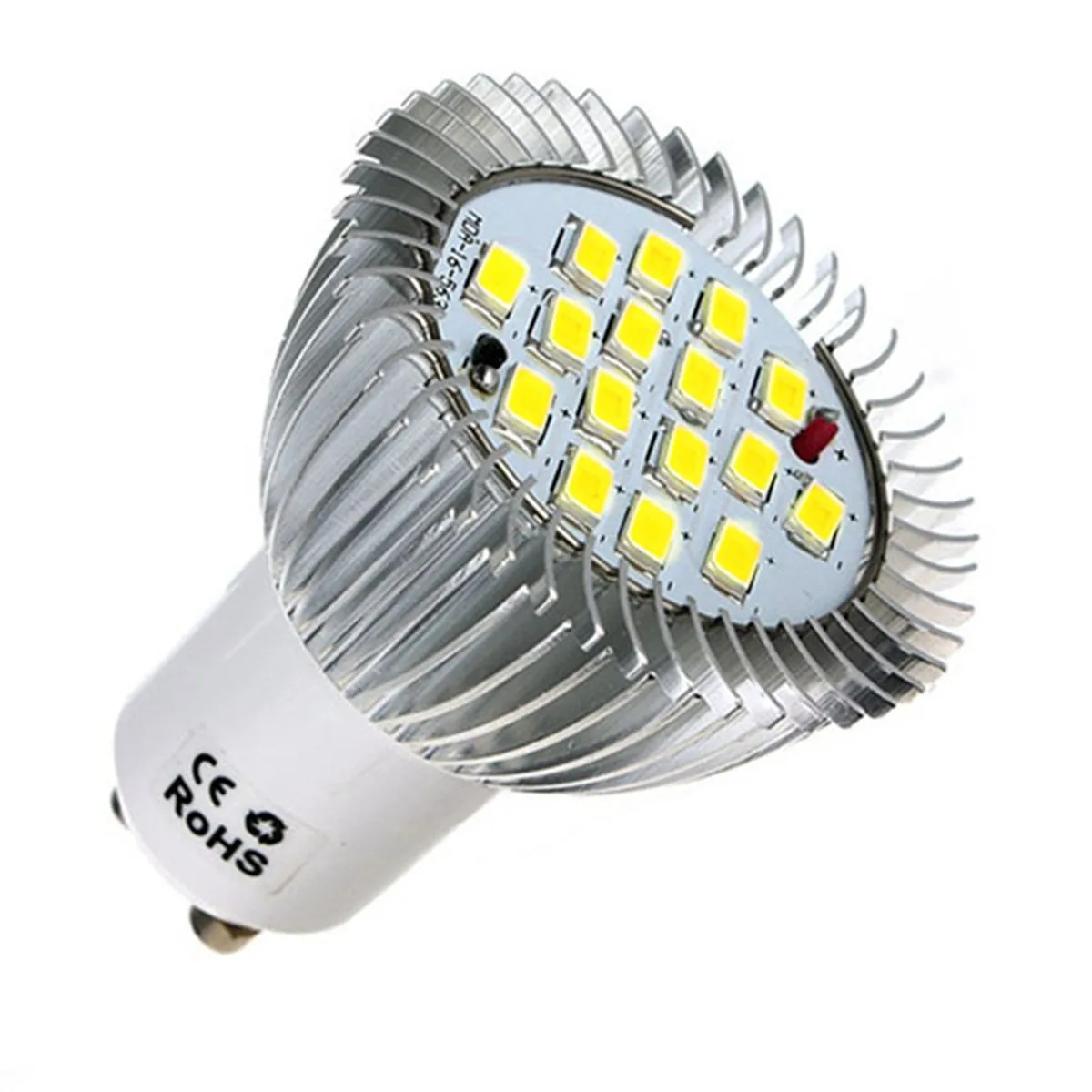 

1x GU10 7W led bulb 640LM 16 5630 SMD Energy Saving Spotlight Bulb Home Lamp Pure White Chandelier Lighting Fixture AC85-265V