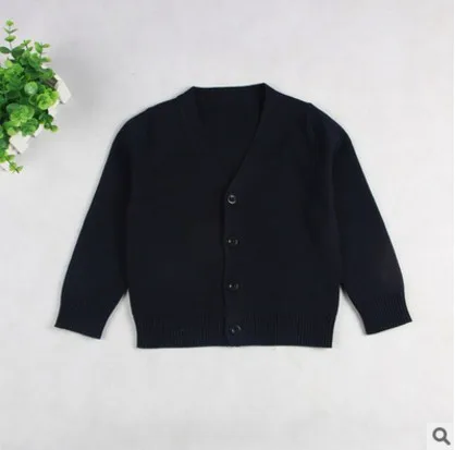navy blue Хлопковый Детский кардиган, вязаные свитера для мальчиков, куртка, весенне-осенняя верхняя одежда для мальчиков, одежда для маленьких девочек, От 1 до 7 лет, BC371 - Цвет: navy blue