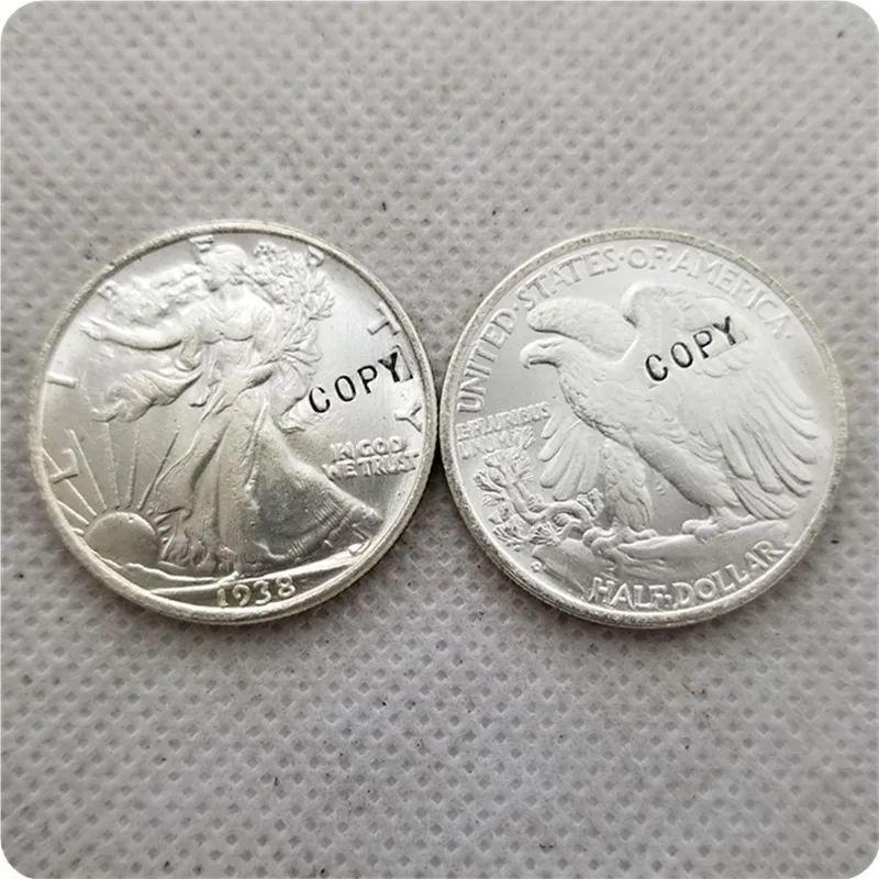 Памятные монеты 1938-D ходячая свобода копия половины доллара монет медали