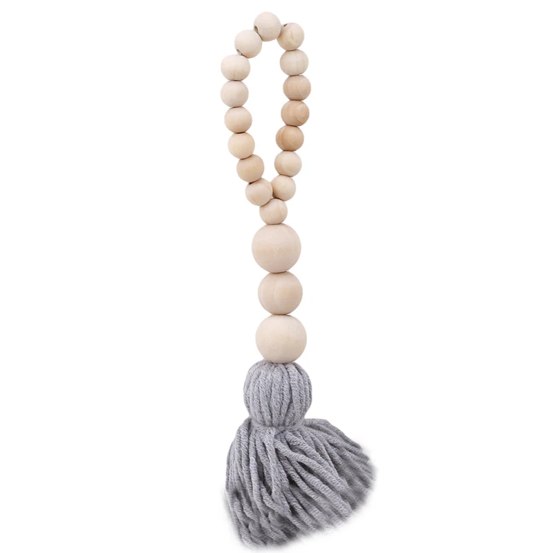 Асель кулон ручной работы деревянные бусины Tassel Pendant Nordic стена детской комнаты Haning украшения деревянные бусины Декор 770544