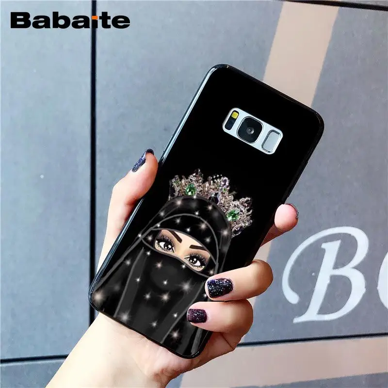 Babaite женский хиджаб для лица Мусульманский Исламский грил глаза PhoneCase для samsung Galaxy S9 S7 edge S10 Plus S10E S10lite S8 plus S5 M10 - Цвет: A7