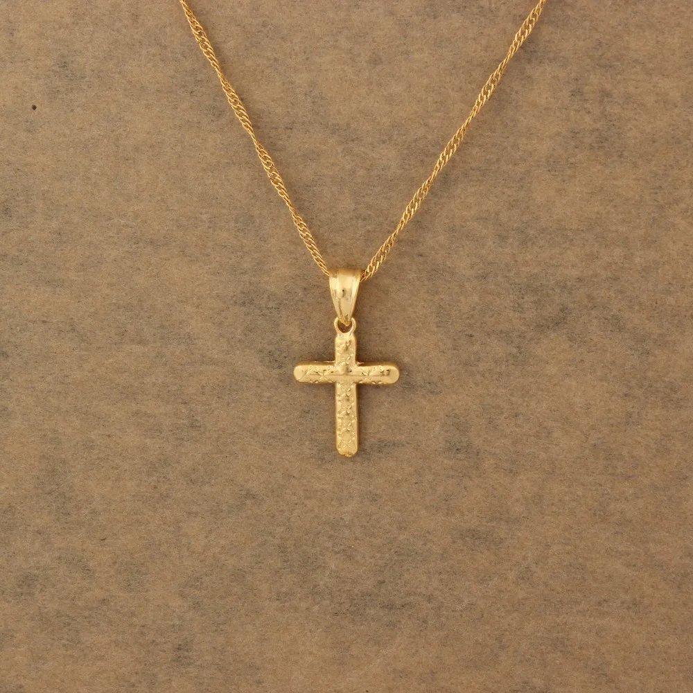 Крест ожерелье женщин мужчин золотой цвет кулон Христос Спаситель для Иисуса