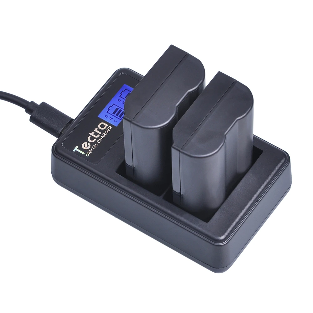 Зарядное устройство с ЖК-дисплеем и двумя USB-портами для Nikon D7100 D750 D7000 D7200 D810 D610 D800