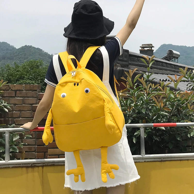 Kawaii школьная сумка 2019 Новинка лягушка школьный рюкзак ulzzang Harajuku Молодежные