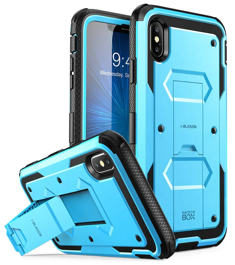 Для iphone Xs Max Чехол i-Blason Armorbox полный корпус сверхмощный ударопрочный чехол со встроенной защитой экрана и подставкой