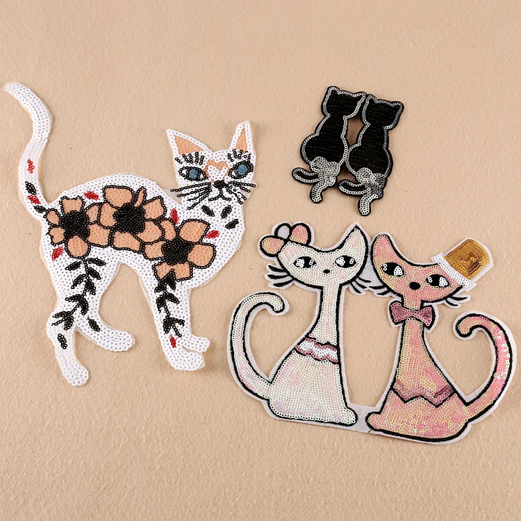 1 шт. высокое качество вышивка кошачья голова патч детская одежда украшение для