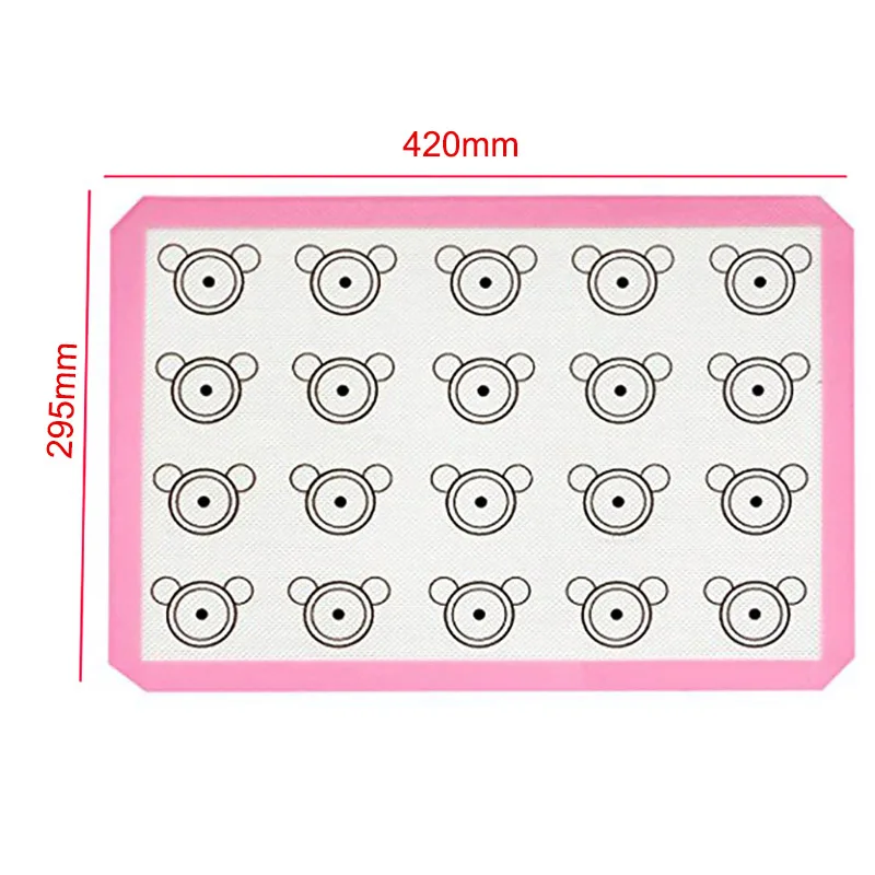 Новинка 2017 420*295 мм BPA антипригарная силиконовая выпечка пирожных Макарон лист walfos