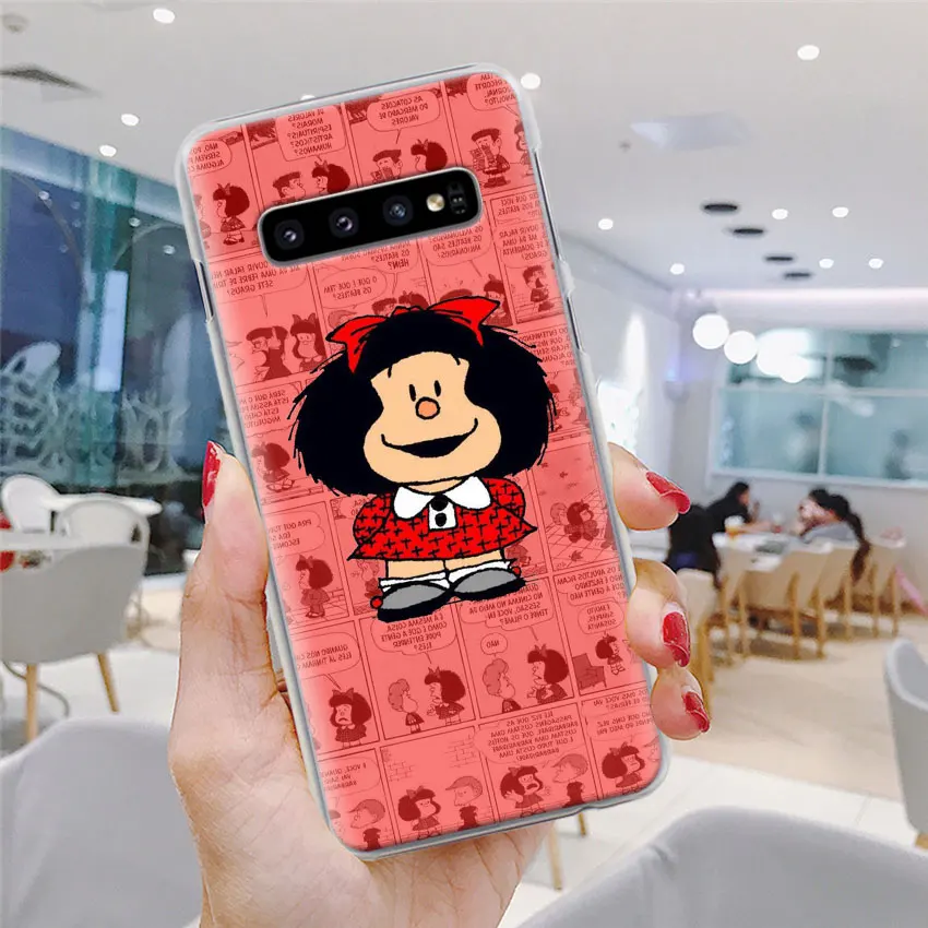 Mafalda чехол для телефона для samsung Galaxy S10e S10 плюс S7 S8 S9 Plus, Note 8, 9, 10, плюс S10 5G M20 M30 жесткий чехол Coque