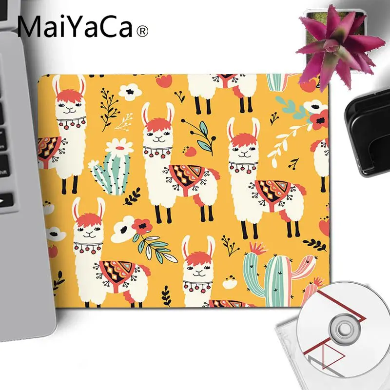 Игровой коврик для мыши MaiYaCa Lama Llama Alpacas с животными маленький Настольный