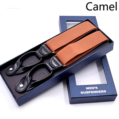 Deepeel, 1 шт., 3,5*120 см, подтяжки для мужчин, кожа, подтяжки с пуговицами, эластичные, для смокинга, Y Back, мужская мода, 6 зажимов, подтяжки SP012