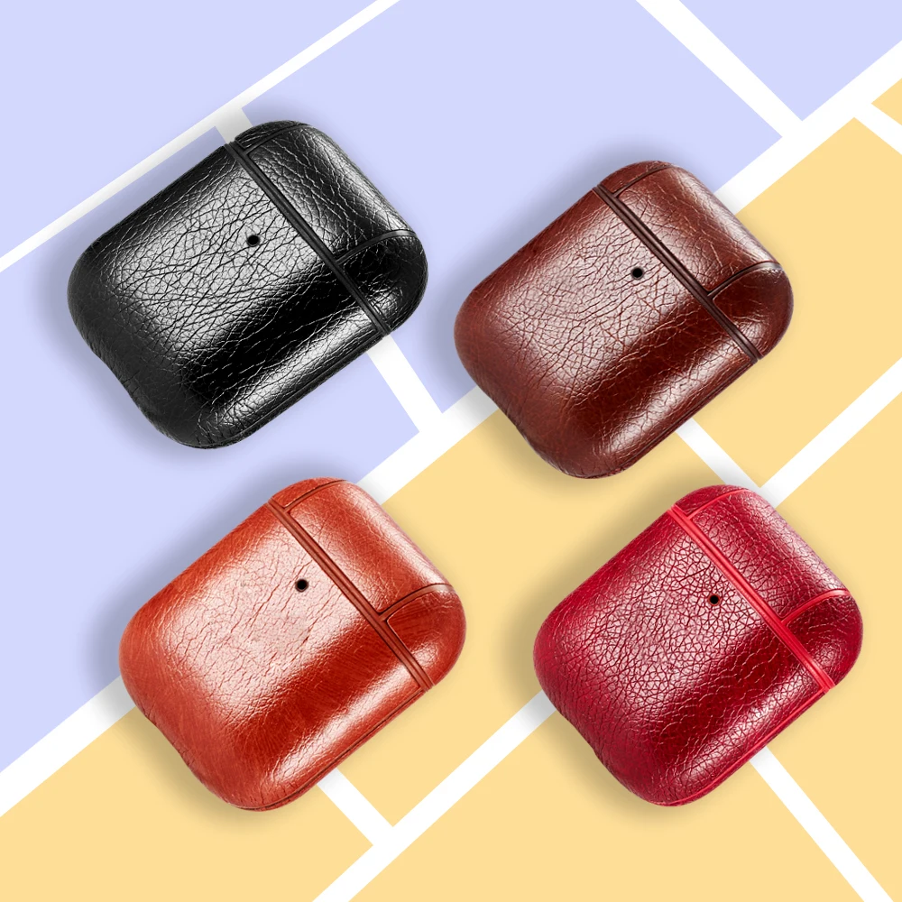 Кожаный футляр для наушников HEVARAL водонепроницаемый защитный Airpods 2-го срока