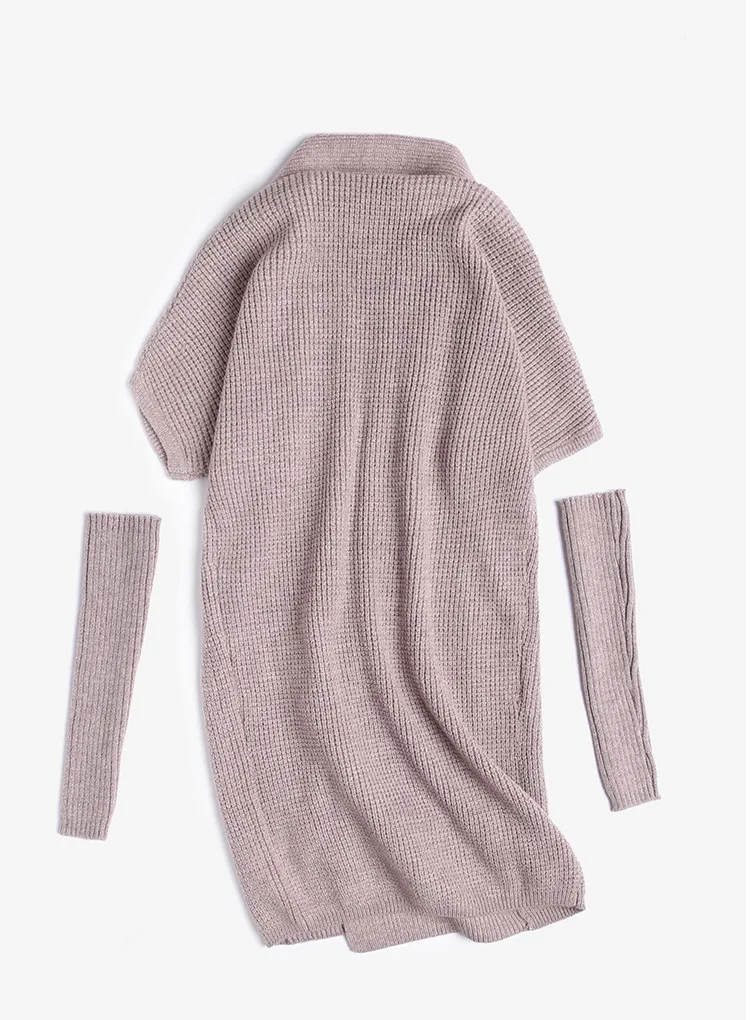 Spring new temperament commuter loose sweater cardigan female long solid color wild knitted loose coat 17065