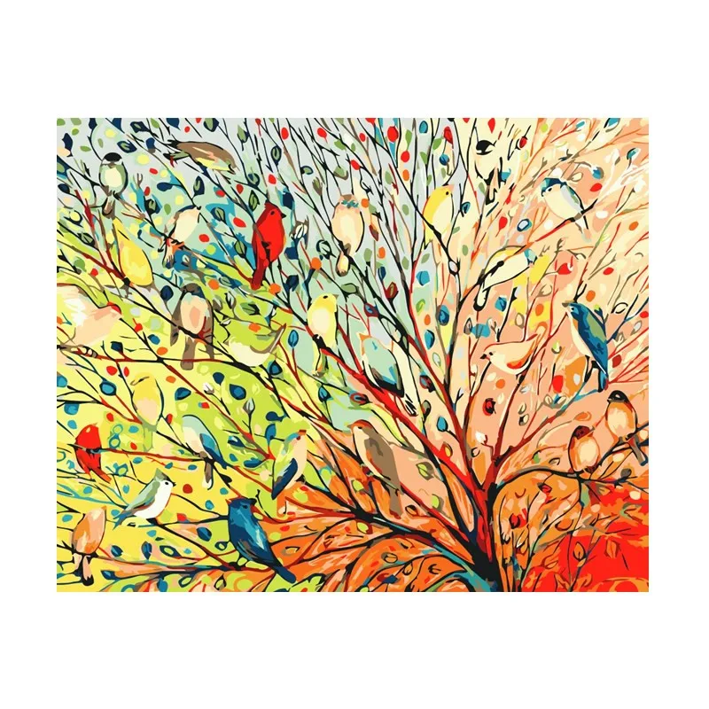 Набор для рисования по номерам птицами животное раскрашивания маслом с модулем