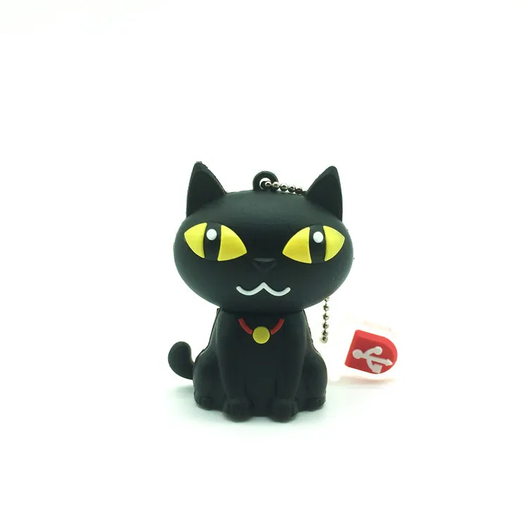 USB флеш накопитель милый кот ручка милые животные черный/белый карта 4 ГБ 8 16 32 64