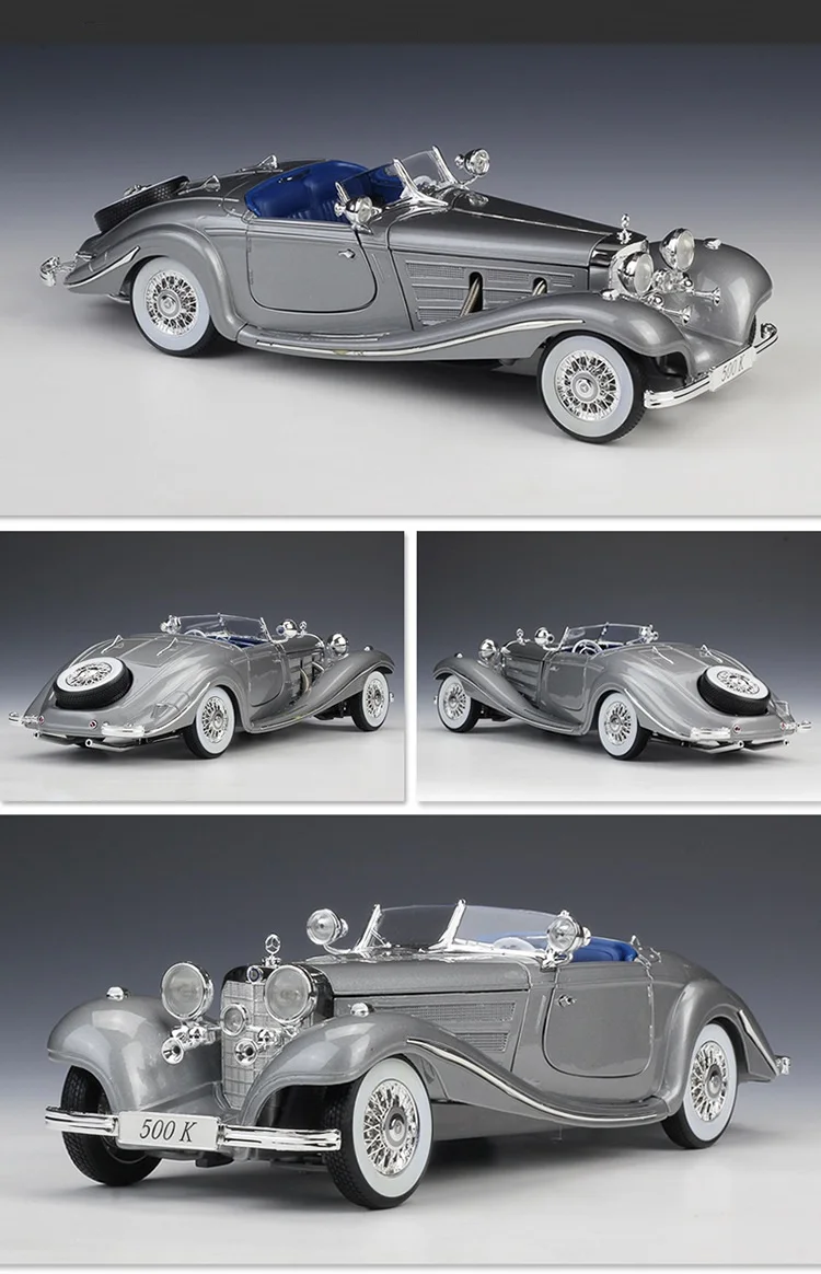 1:18 Maisto Benz 500K 1936 белый/красный/фиолетовый литье под давлением модель автомобиля