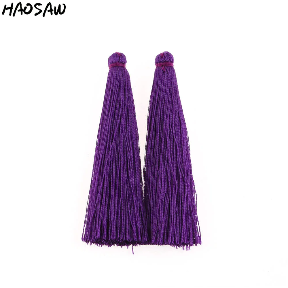 

6.5CM 10Pcs/Lot Polyester Silk Tassel Fashion Charms Pendants Material For DIY Necklace Earrings Accessories/Jewelry Findings